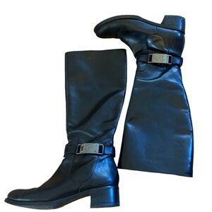 🎉LAST DAY🎉ETIENNE AIGNER WOMEN’S BLACK ZIP UP BLACK LEATHER BOOTS | SZ 7